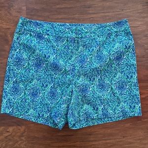 Talbots Paisley Printed Flat Front Shorts size 10P
